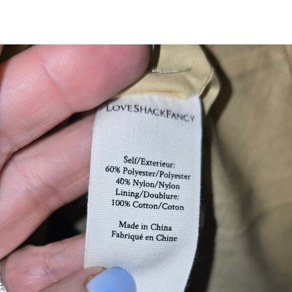 LoveShackFancy Kylie Mini Skirt Miami Glow Gold Lame Tiered Ruffle Size 69 NEW - Picture 10 of 12